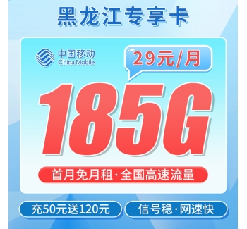 移动黑龙卡29元185G