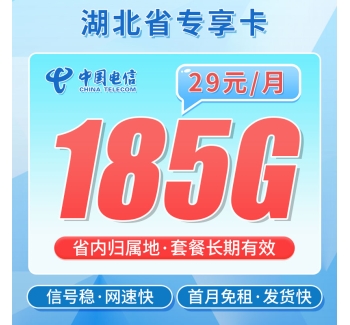 电信逐风卡29元185G+长期套餐